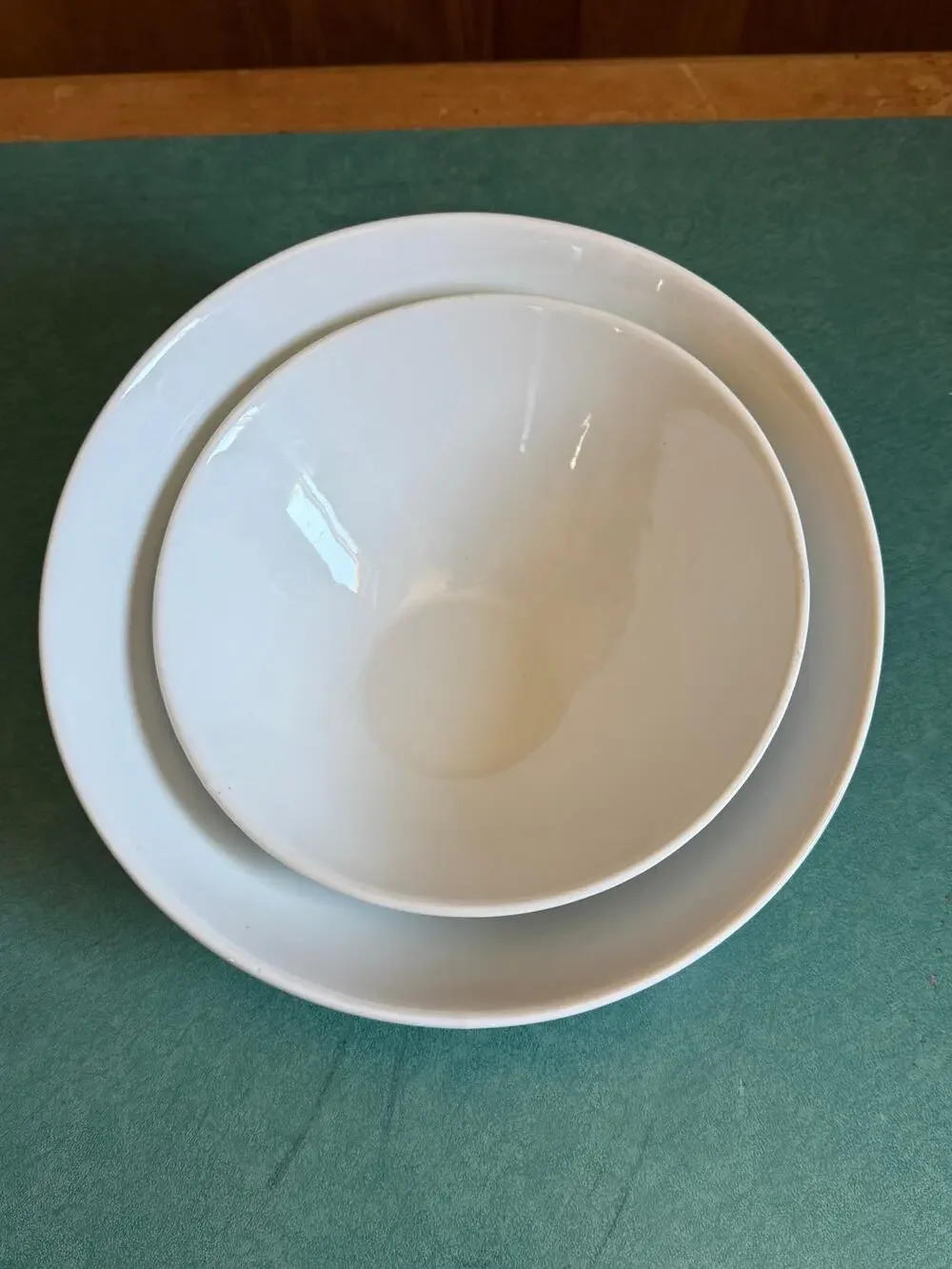 Sur La Table White Porcelain Nesting Coupe Bowls Set of 2